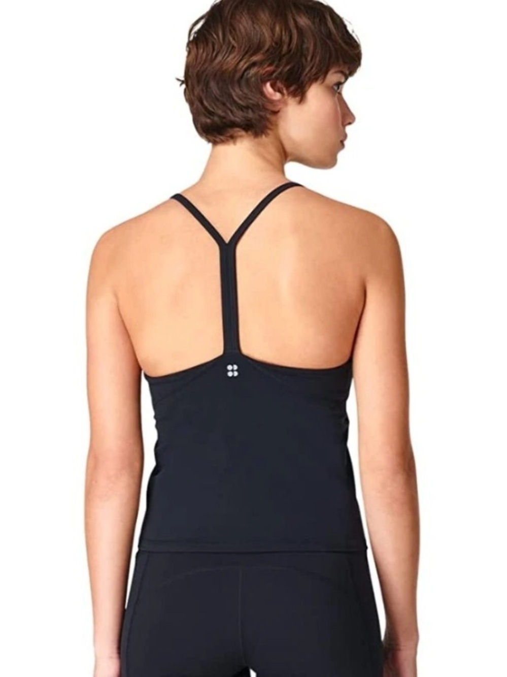 Sweaty Betty Women’s Black Super Soft Yoga Tank Top Size S racerback t-back